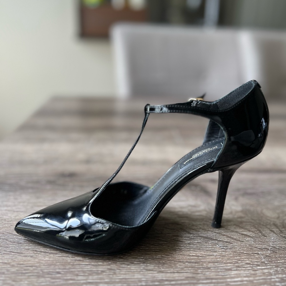 Dolce and Gabbana closed toe patent leather shoes